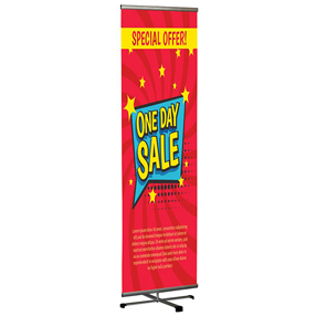 24 inch Cross Banner Stand, Adjustable Pole
