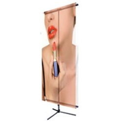 24 x 96 Portable Banner Stand, Adjustable, Double Sided