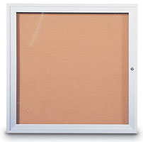 36W x 36H Enclosed Bulletin Board, One Door Lockable