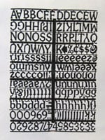3/4 inch Black Menu Board Letters & Numbers, 692 Piece Kit