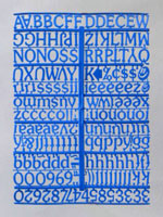 3/4 inch Blue Menu Board Letters & Numbers, 692 Piece Kit
