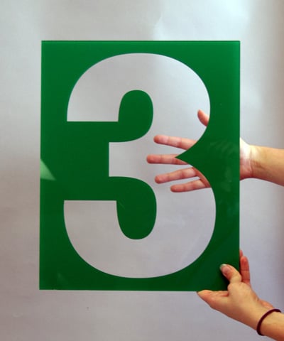 12 inch Gas Station Price Numbers, on 13-7/8 inch Panel, .080
