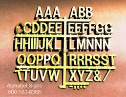 1 inch Gold Letter & Numbers Kit, 176 Piece For Felt Boards
