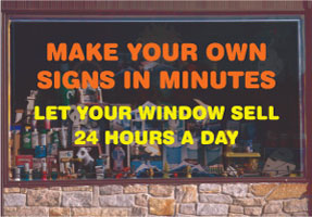5 inch Static Cling Window Sign Letters & Numbers, 190 Piece Self Aligning Kit