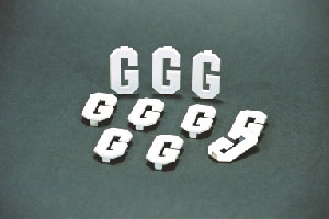 Bag of 100- 3/4 inch Gothic Same Characters