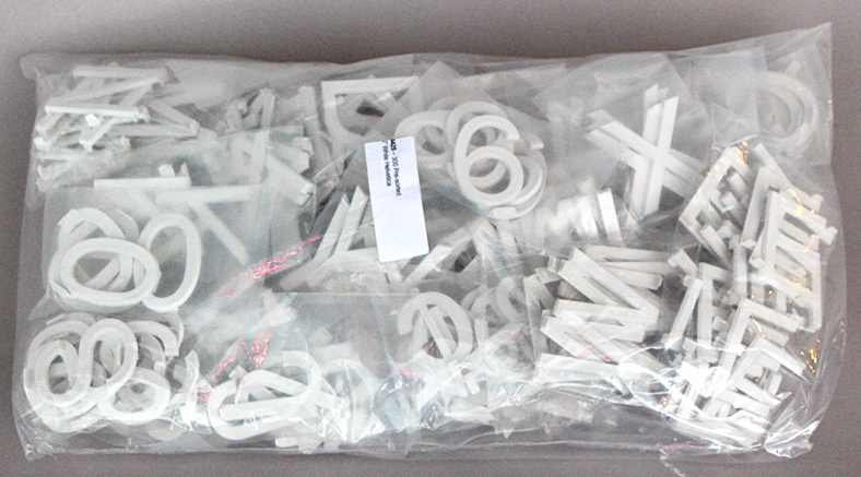 1-1/2 inch Helvetica Letter Board Letter Kit, 300 Pieces