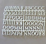 1 inch Roman Letter Board Letter Sprue, 145 Pieces