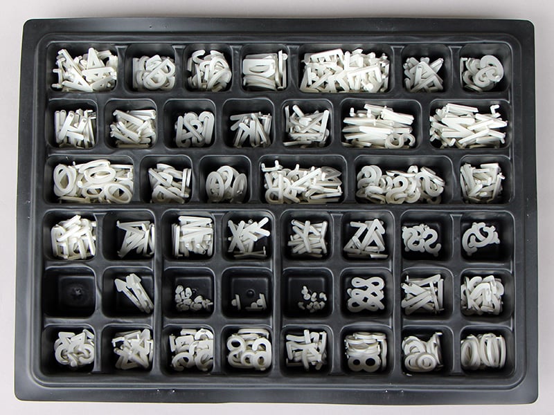 1 inch Universal Letter Board Letter Kit, 435 Pieces