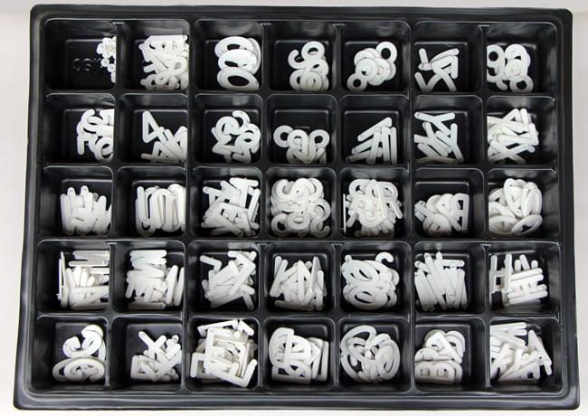 2 inch Universal Letter Board Letter Kit, 290 Pieces