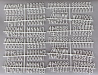 1 inch Universal Letter Board Letters, 346 Piece Sprue