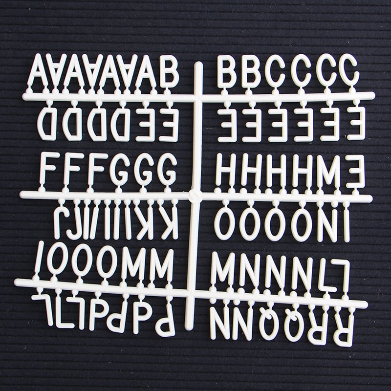 1 inch Universal Letter Board Letters, 346 Piece Sprue
