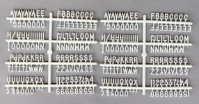 1/2 inch Universal Letter Board Letters, 282 Piece Sprue