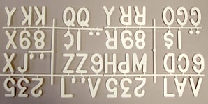 3 inch Universal Letter Board Letters, 148 Piece Sprue
