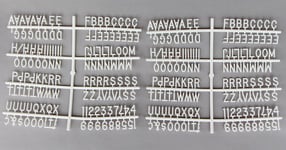3/4 inch Universal Letter Board Letters, 282 Piece Sprue
