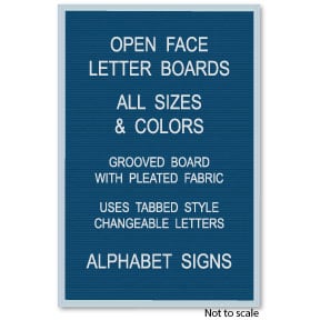 18W x 24H Letter Board, Sturdy 5/8 Thick Open Face