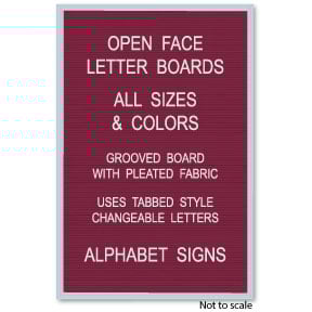 36W x 48H Letter Board, Sturdy 5/8 Thick Open Face