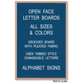 30W x 36H Letter Board, Sturdy 5/8 Thick Open Face