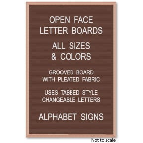 36W x 60H Letter Board, Sturdy 5/8 Thick Open Face