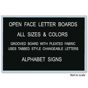 48W x 36H Letter Board, Sturdy 5/8 Thick Open Face