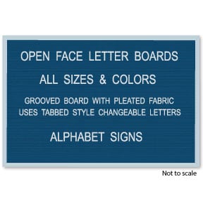 24W x 18H Letter Board, Sturdy 5/8 Thick Open Face