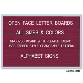 18W x 12H Letter Board, Sturdy 5/8 Thick Open Face