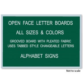 36W x 30H Letter Board, Sturdy 5/8 Thick Open Face