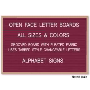 36W x 24H Letter Board, Sturdy 5/8 Thick Open Face