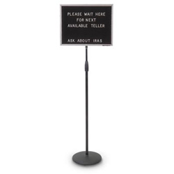 Pedestal Sign Adjustable Stand, 20W x 15H, Open Face Letter Board
