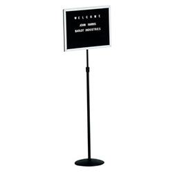 Pedestal Sign Adjustable Stand, 18W x 12H, Open Face Letter Board