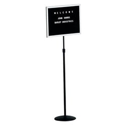 Pedestal Sign Adjustable Stand, 18W x 14H, Open Face Letter Board