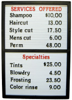 14 x 20 Price Sign Board, 840 Piece Letter & Number Kit