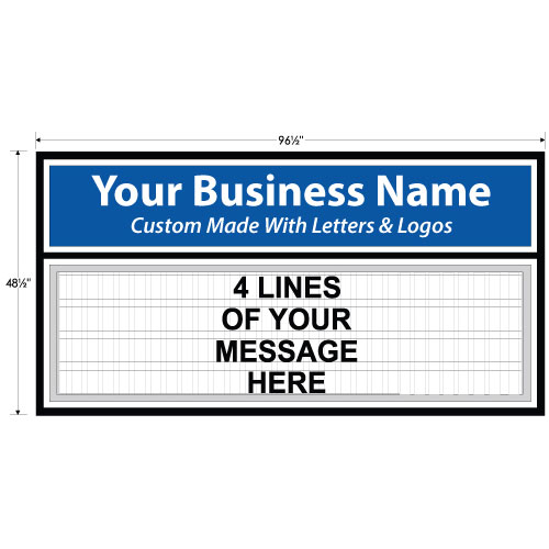 Outdoor Business Marquee Sign 96W x 48H