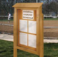 26 x 42 Community Message Center, Single Lockable Door, Rain Hood