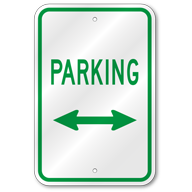 Parking Dual Arrow Sign, Outdoor Reflective Aluminum