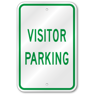 Visitor Parking Sign, Outdoor Reflective Aluminum