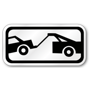 Tow Away Graphic Placard Sign, Outdoor Reflective Aluminum