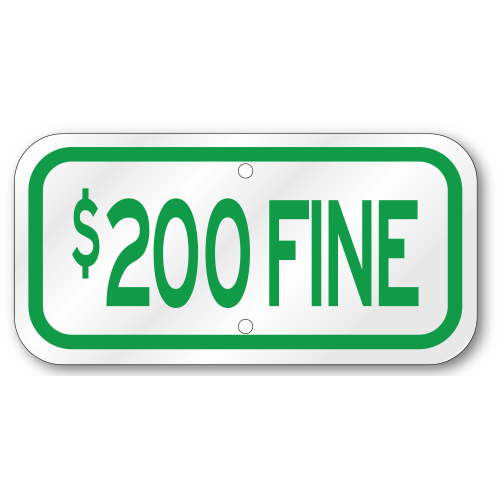 200 Fine Green Placard Sign, Outdoor Reflective Aluminum, 80 mil Thick ...