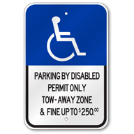Florida Miami Dade Handicap Parking Sign, Outdoor Reflective Aluminum