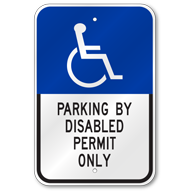 Florida Handicap Parking Sign, Outdoor Reflective Aluminum
