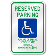 Hawaii Handicap Parking Sign, Outdoor Reflective Aluminum