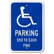 Missouri Handicap Parking Sign, Outdoor Reflective Aluminum