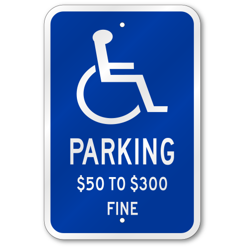 Missouri Handicap Parking Sign, Outdoor Reflective Aluminum