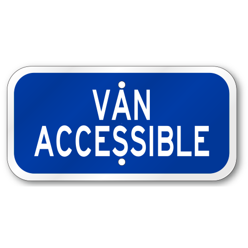 VAN看板 Van Accessible Blue Placard Sign | 3M Reflective Outdoor