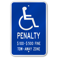 Virginia Handicap Parking Sign, Outdoor Reflective Aluminum