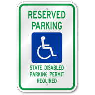 Washington Handicap Parking Sign, Outdoor Reflective Aluminum