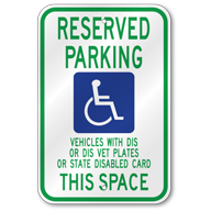 Wisconsin Handicap Sign, Outdoor Reflective Aluminum