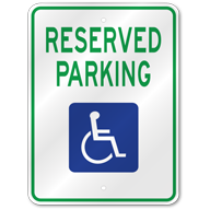 Wyoming Handicap Sign, Outdoor Reflective Aluminum
