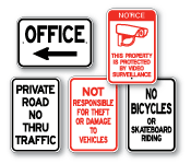 Parking Lot Control Signs