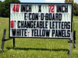 Portable Small Econoboard, 72W x 40H Double Sided, Corrugated Marquee Faces, Flexible Letter Kit
