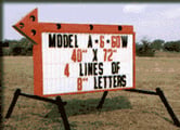 Portable Lighted Sign, 72W x 40H Double Sided, Corrugated Marquee Faces, Model A-6 Flashing Arrow